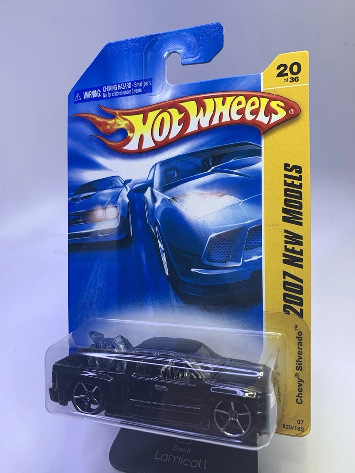 Hot Wheels Black Chevy Silverado Truck~ 2007 New Models 20/36 - Image 2 of 4