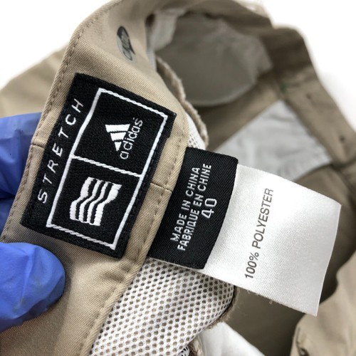 Adidas 40 (Fit 40W) Golf Flat Front Chino 9" Shorts Beige PLS READ - Picture 9 of 10