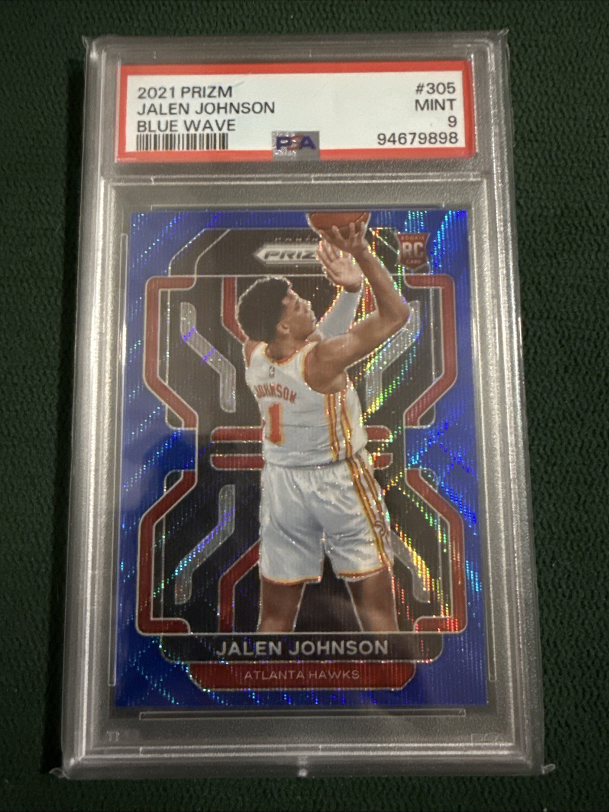 2021-22 Panini Prizm Jalen Johnson #305 Blue Wave Prizm (RC)