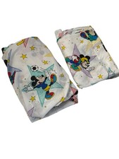 VTG Dundee All Star Mickey Mouse Sports Toddler Bed Fitted  Flat Sheet Set USA