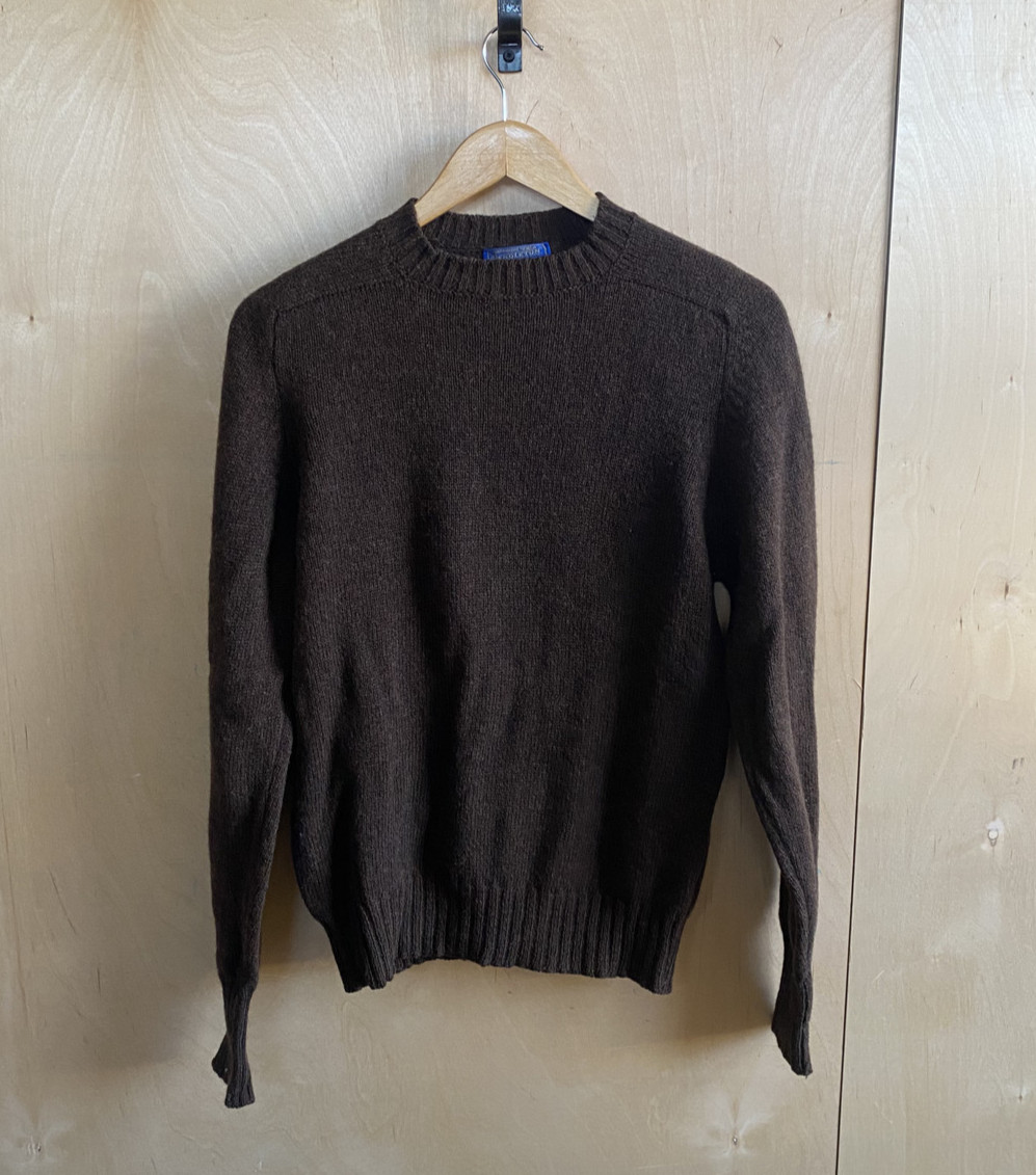 Vintage Dark Brown Pullover Pendleton Shetland Wo… - image 1
