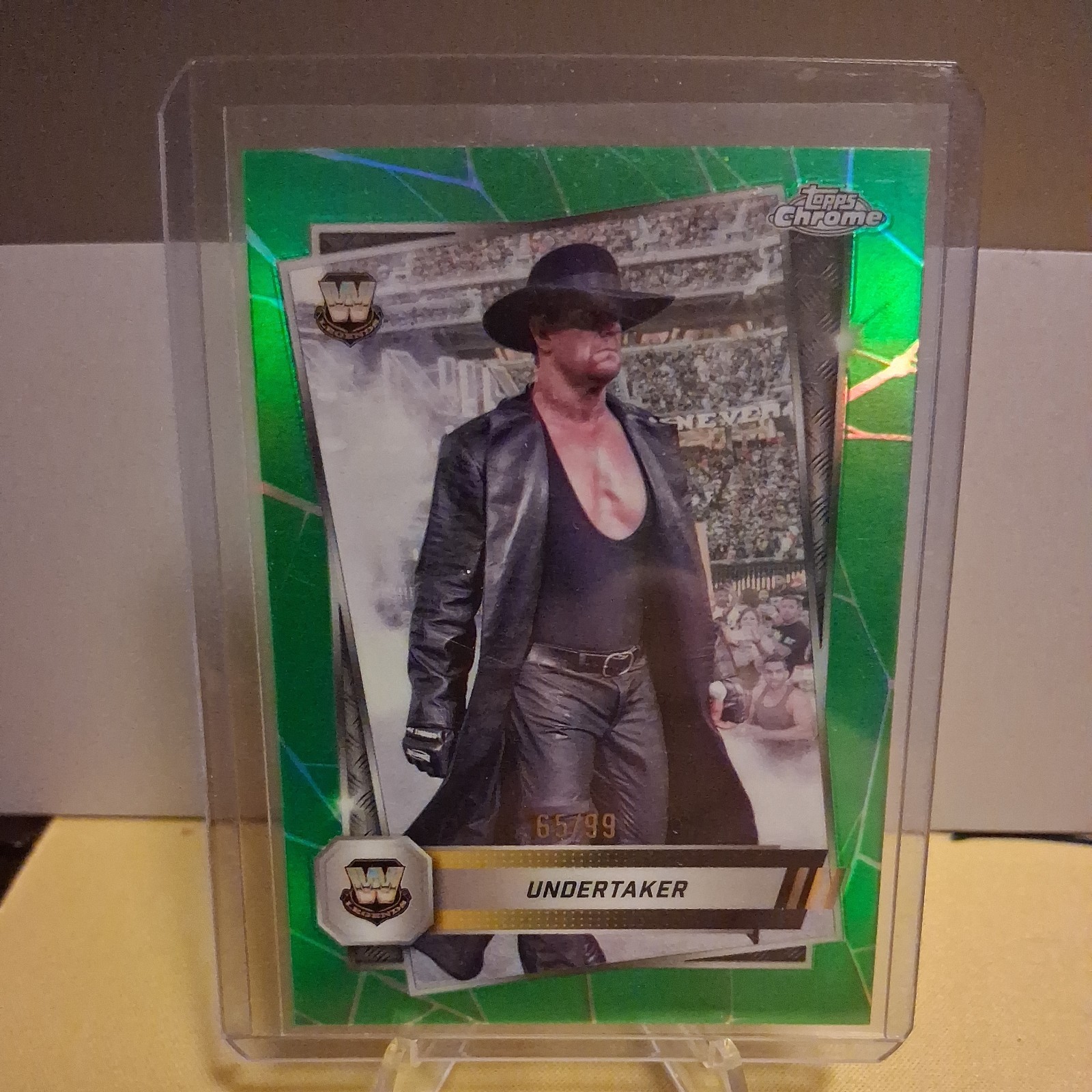 WWE UNDERTAKER 2025 TOPPS CHROME GREEN Refractor 65/99 wrestling CARD #21