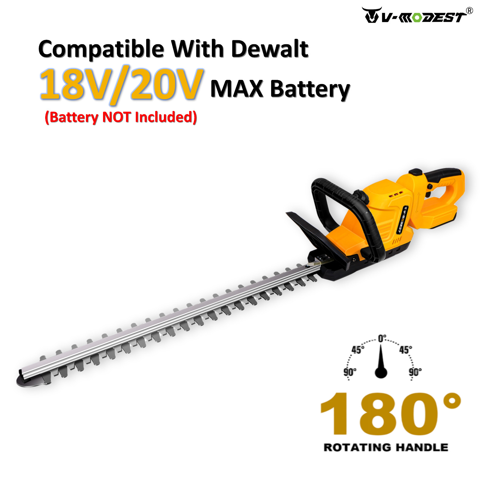 For Dewalt 18V Automatic Oiling 20" Cordless Hedge Trimmer 3.3kg Tool Only