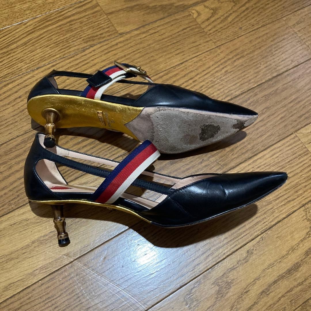 Gucci Pumps Shoes Pointed Toe Black Leather Size 35 US About 5 For Women thumbnail 21