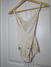 Vintage Maidenform "Private Affair" Shaping Bodysuit - Size 32 S - Cream Lace