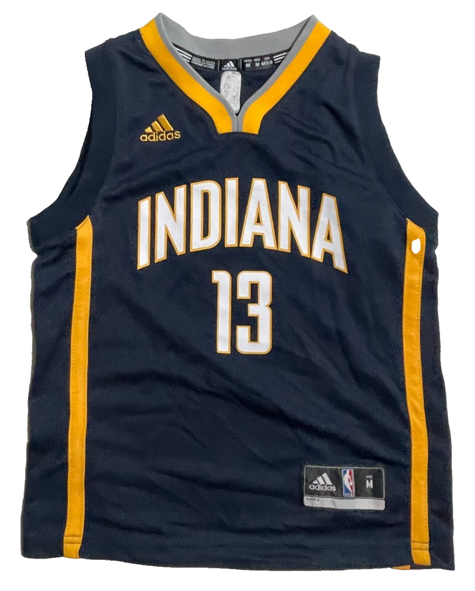  x NBA Indiana Pacers ユニフォーム 13 Adidas Indiana Pacers Paul George #13 NBA Jersey Navy/Yellow Kids