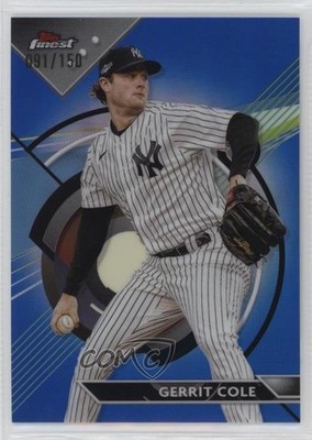 2023 Topps Finest Blue Refractor 91/150 Gerrit Cole #48 12ty