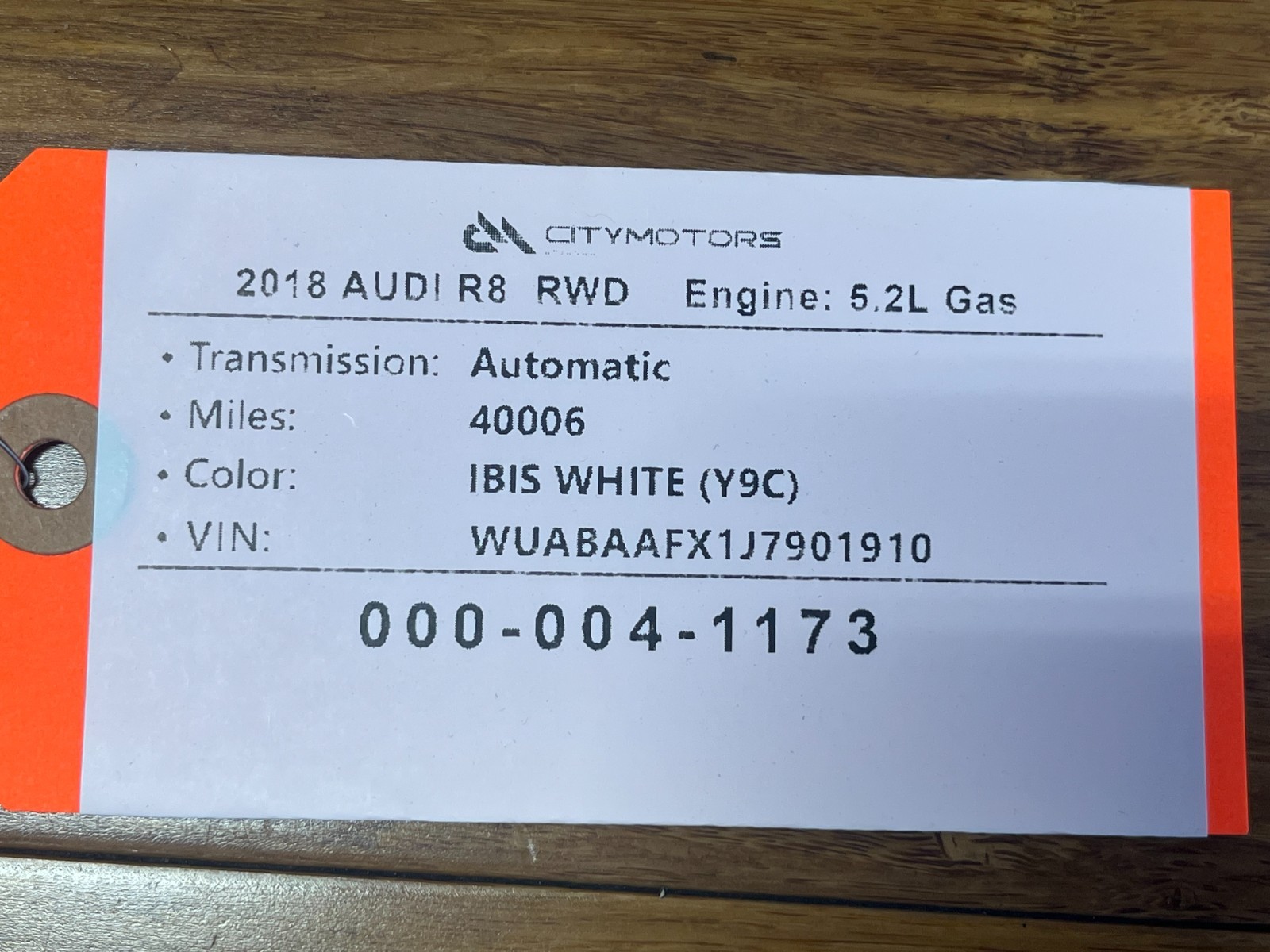 Audi R8 2016-2024 Brake hose
