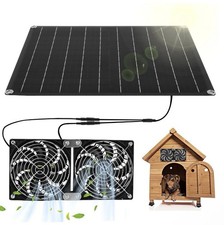 25W 12V Solar Powered Fan with Two IPX7 Waterproof Fans For Chicken Coop
