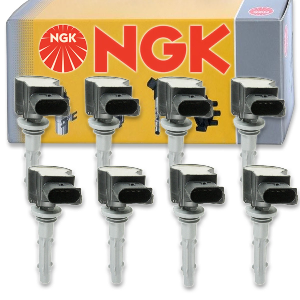 8 pcs NGK Ignition Coil for 2009 Mercedes-Benz C63 AMG 6.3L V8 - Spark Plug cg