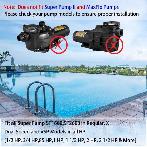 1* Super Pump Seal Replacement Kit Compatible For Hayward Super Pump SP1600 - Afbeelding 10 van 10
