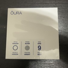 NEW Oura Ring Gen 3 Horizon Silver 9 Smart Ri...