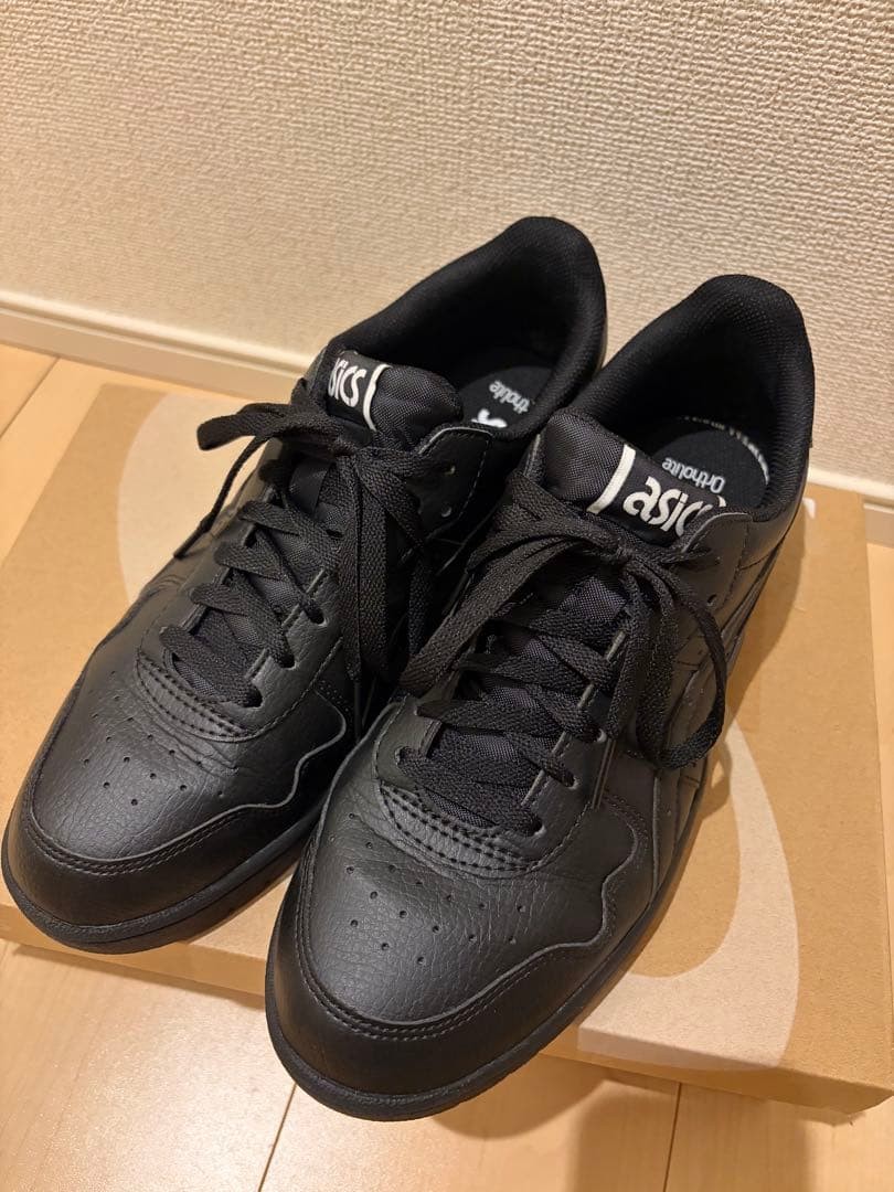 asics JAPAN S Sneakers Black 26.5cm Near Mint Men's Athletic Shoes