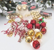 Assorted Jingle Bells for Christmas Crafting Red Gold Christmas Various Sizes