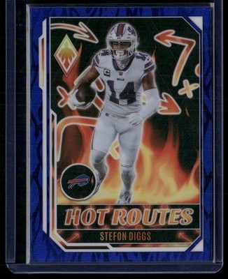 2022 Panini Phoenix #HR-14 Stefon Diggs Hot Routes Blue #/35