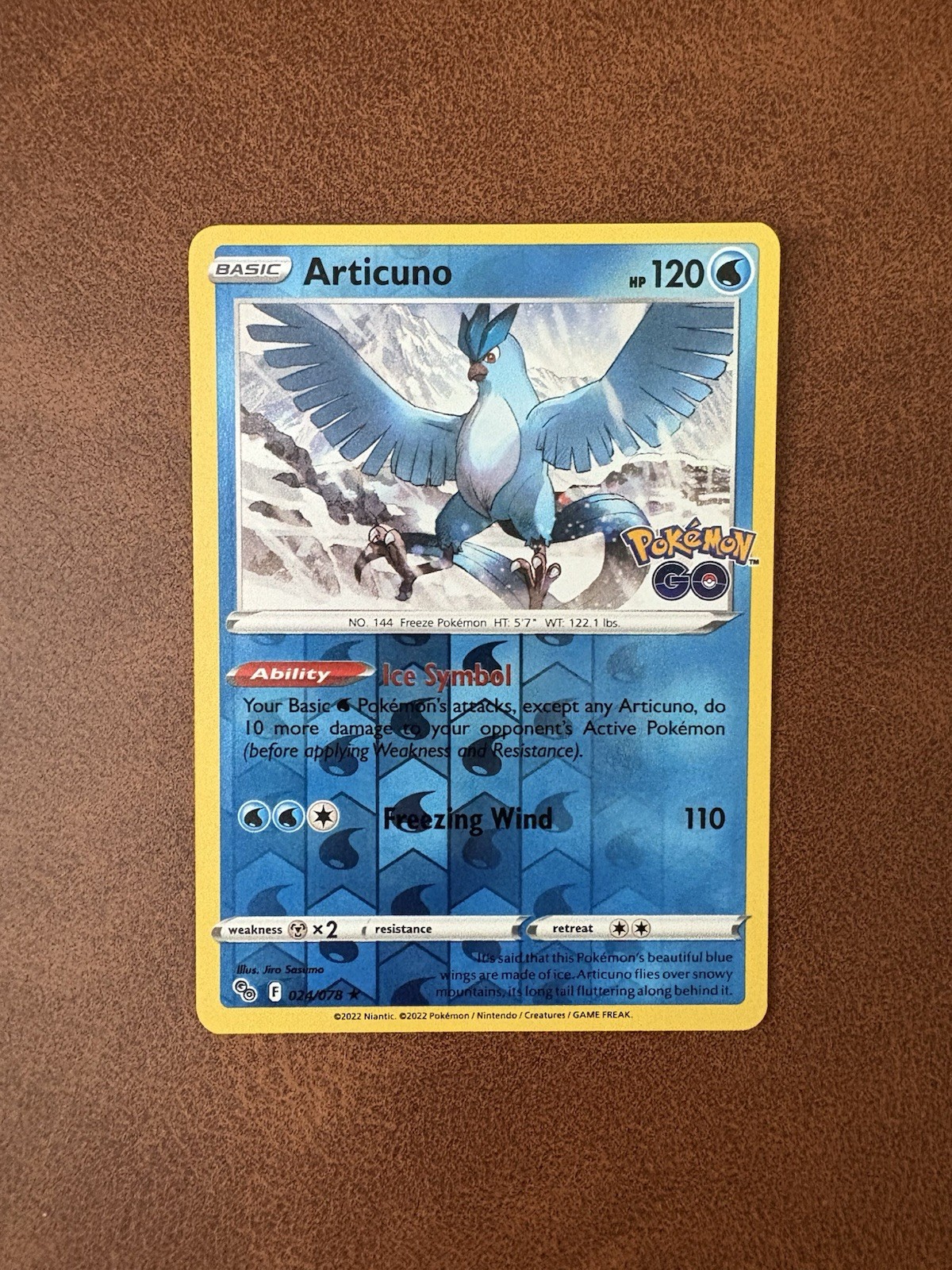 Pokémon Card Articuno 024/078 - Pokemon Go Reverse Holo - Rare NM