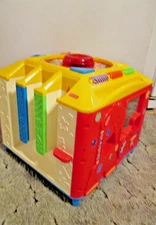 Vintage Fisher Price Incrediblock Activity Center Cube Toy - Tested, Working