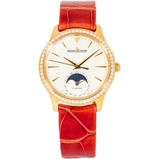 Jaeger 34mm LeCoultre Master Ultra-Thin Moon Factory Diamond 18KRG Q1252520- B/P