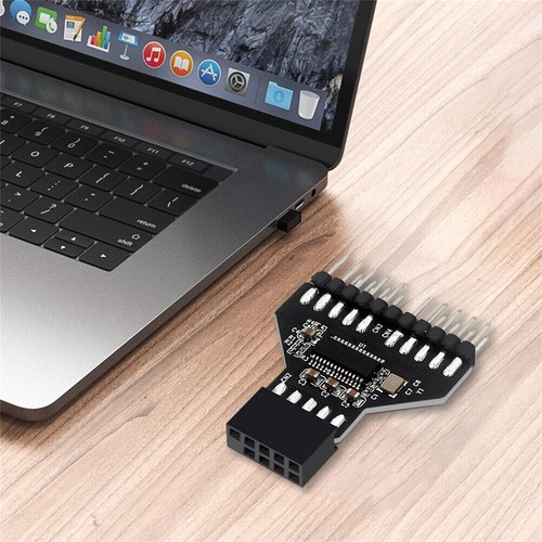 USB2.0 9Pin Header Splitter Mainboard 1 To 2 Extension Adapter USB HUB Connector - Afbeelding 11 van 11