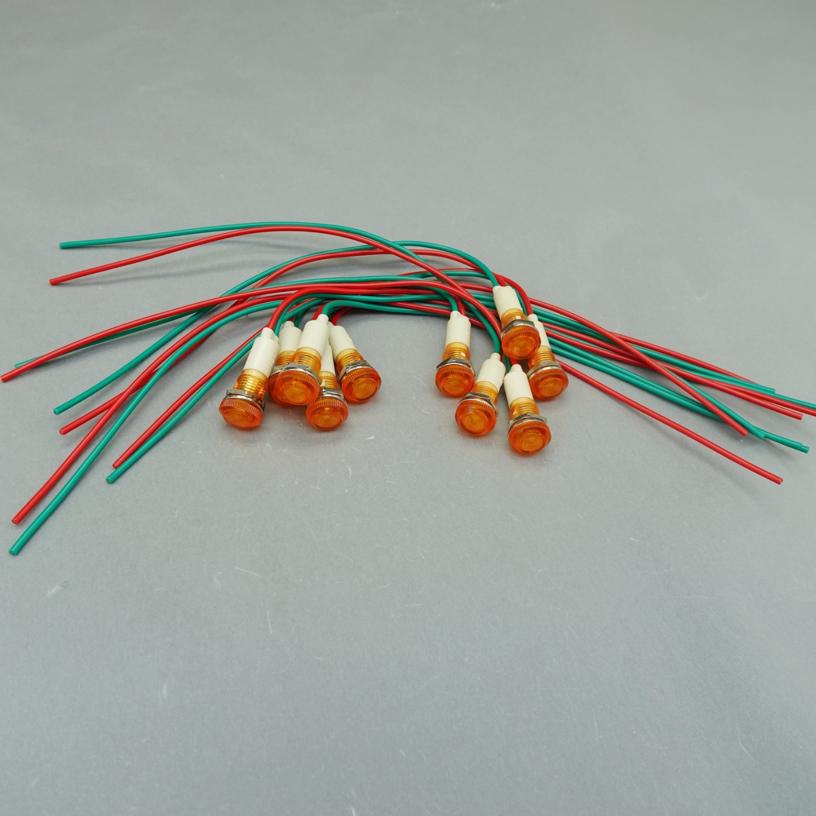 10Pcs 12V DC/AC 10mm YELLOW Panel Mounting LED Indication Signal Pilot Light USK