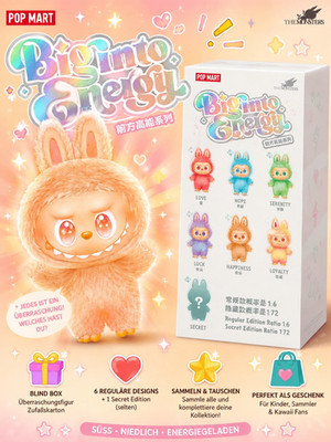 Pop Mart The Monsters Big Into Energy Blind Box Action-Figur, 6 Designs, Plüsch