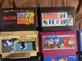 Famicom NES Lot of 32 Games Joy Mech Fight Goonies Devil World Ghostbusters