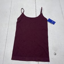 APT.9 Essentials Camisole Tank Womens Small Burgundy Ribbed Adjustable Straps
