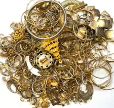 2 Lbs TESTED W XRF Gold Plated  Recovery Scrap Craft Broken Jewelry Lot #1