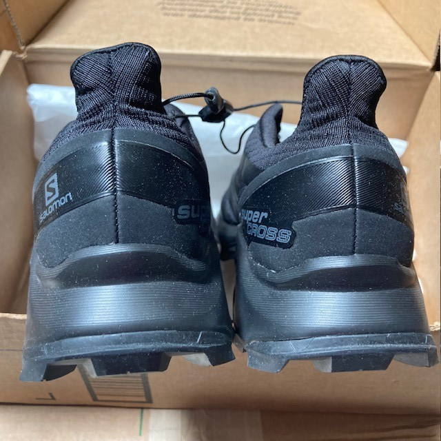 Scarpe da trekking Salomon Supercross nere 409300 trail running US 7 uomo NUOVE!!!