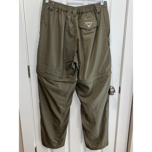 Columbia PFG Convertible Cargo Pants Womens Large Tall Hiking Fishing Olive - Picture 2 of 6