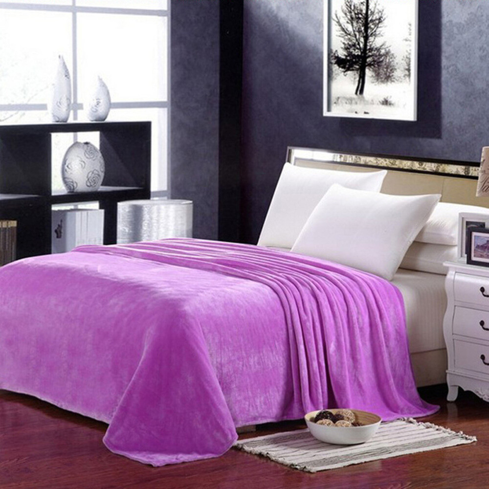 Thick Blankets Flannel Fleece Blanket Lightweight Warm Bed Blanket 70x100cm  | eBay
