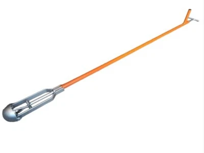 DLR METALCRAFT Drain Gully Silt Grab 4"/100mm Round Scoop with 5ft/1500mm Handle Free P&P