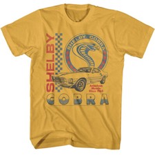 Carroll Shelby Cobra T-Shirt Vintage Car Collage Official New Ginger Cotton