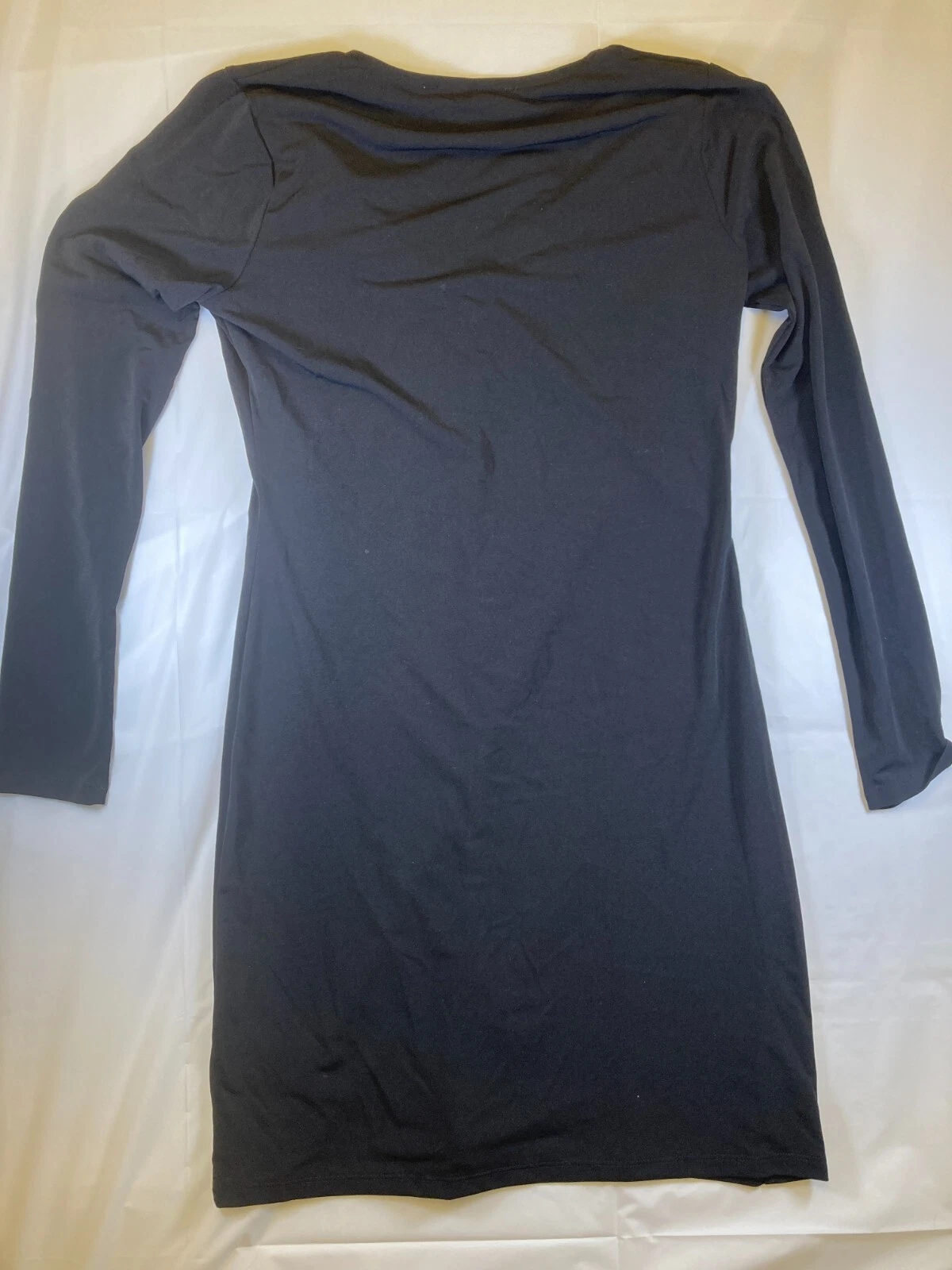 Abito tubino cocktail MICHAEL KORS donna nero manica lunga scollo a V S