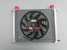 An10 30 Row Universal Silver 10an Aluminum Transmission Oil Coolerfan 11x9x2