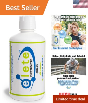 elete All-Natural Electrolyte Concentrate for Hydration - 32oz Unflavored Drops