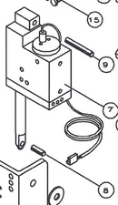 CMC PL-65 top spring pin for mounting 7050 or 7342 hydraulic actuator P/N 6009