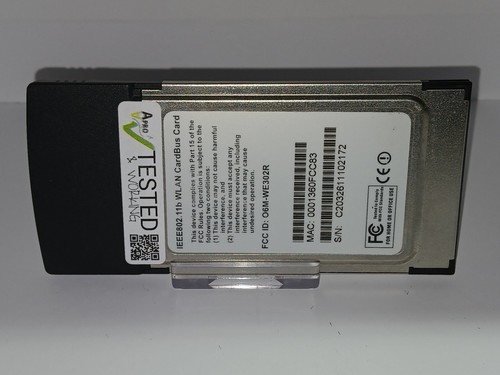 โ๏ธ๐ถ BROMAX COMMUNICATIONS WE302R WIFI PCMCIA CARDBUS 32BIT PC CARD - Picture 2 of 3