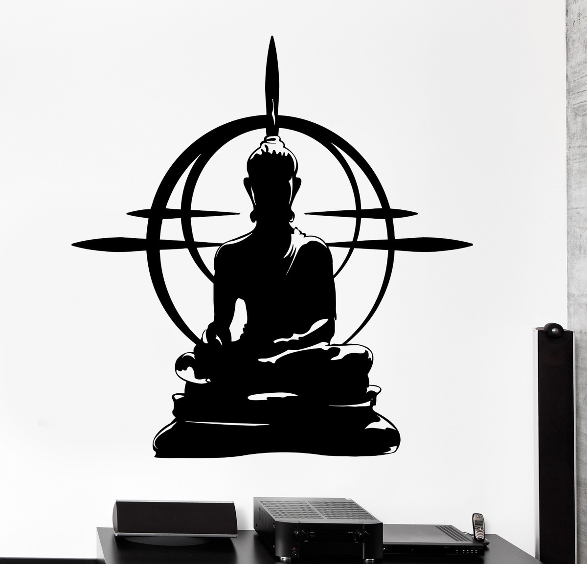 Wall Decal Buddha Chakra Mandala Mantra Chakra Meditation Vinyl