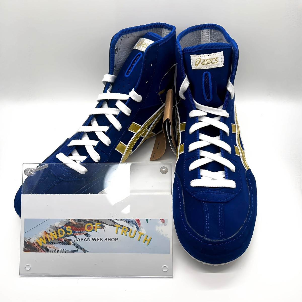 asics レスリングシューズ 1083A001 ネイビーxゴールド25.5cm Asics