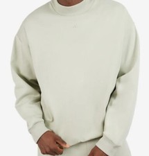 Mens Adidas Basketball Halo Green Fleece Crew Sweatshirt / IA3434 / Sizes XS - L