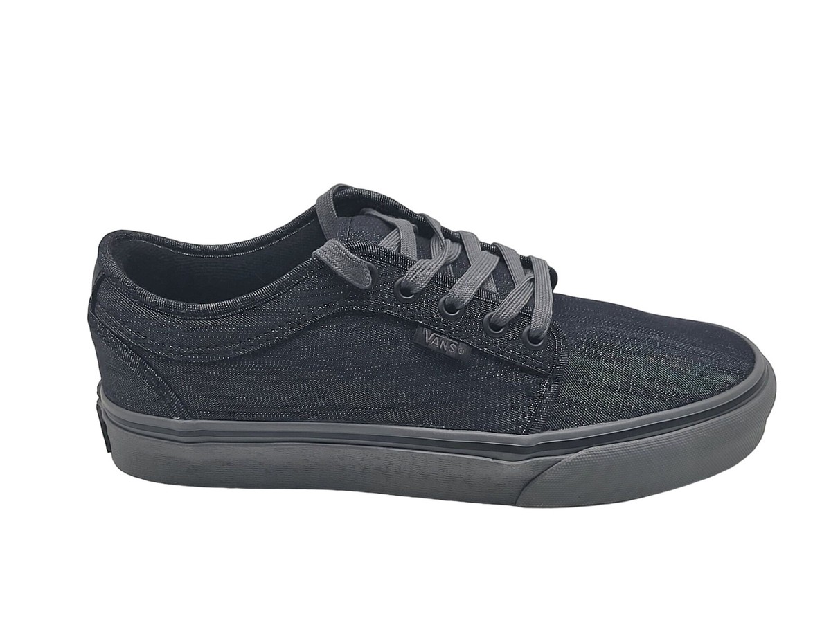 Vans Chukka Low Denim Black Pewter VANS Skate Chukka Low Black Gray Women's  Low Top Canvas