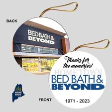 BED BATH AND BEYOND Christmas Ornament - Vintage Defunct Retail Discount Store