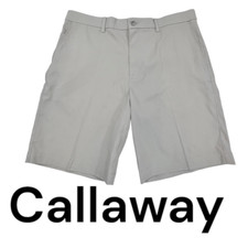 Callaway Shorts Men's 36 Taupe Golf Shorts Performance Flat Front