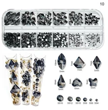 rhinestones for acrylic nails crystals for nails, cristales para uñas negros