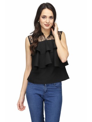 net ruffle top