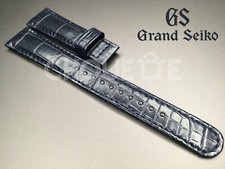 Grand Seiko Snowflake SBGA407, 9R65-0DJ0 19mm Dark Blue Crocodile Leather Strap