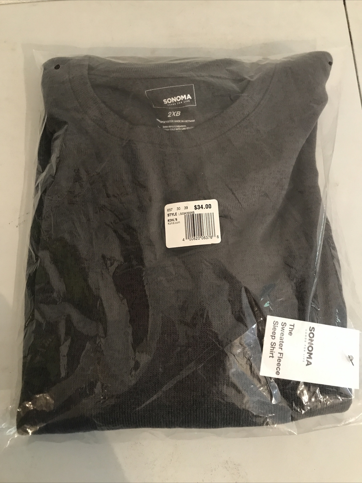 Sonoma Sweater Fleece Sleep Shirt 