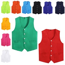 Boys Girls Uniform Breathable Waistcoat Lightweight Vest Comfortable Top Kids