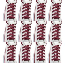 12 pairs Flat "Burgundy" Sneaker Athletic String 27",36",45",54",63" Shoelace